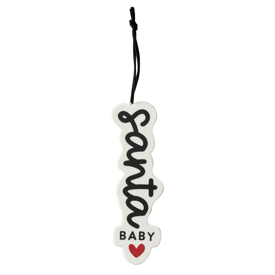 Santa Baby Ceramic Ornament
