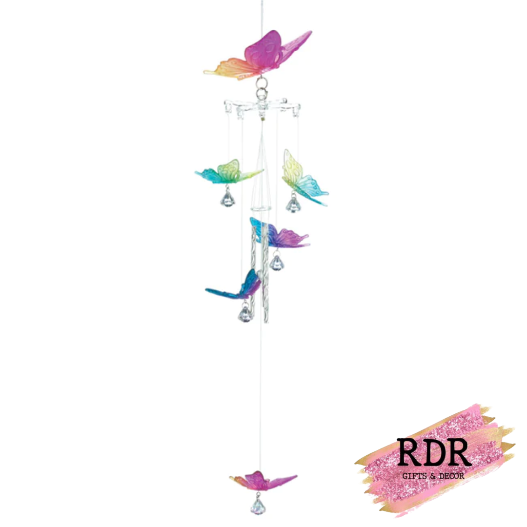 Rainbow Butterfly Wind Chimes