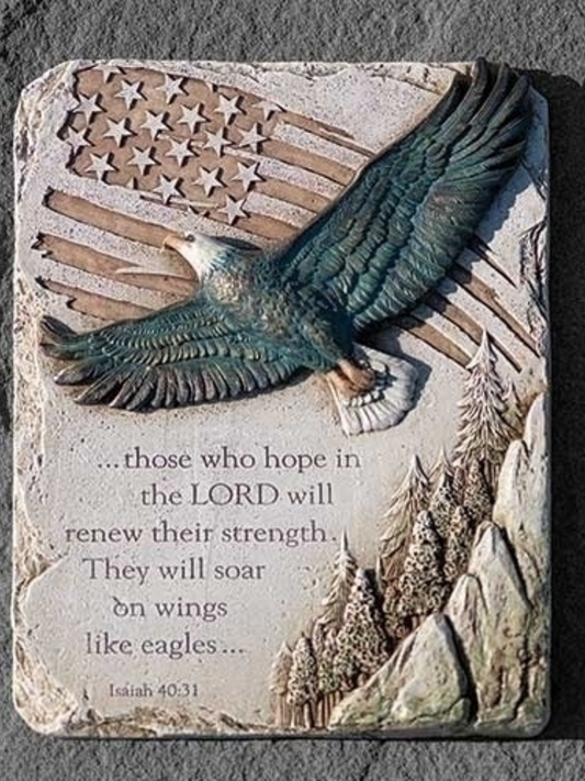 Stone Eagle's Wings Decorative Wall Plaque