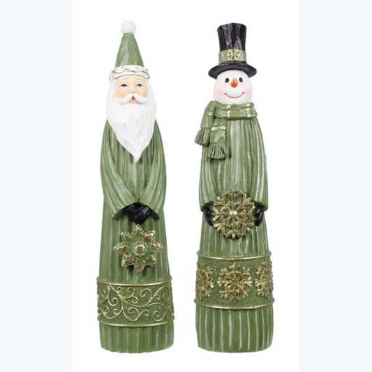 Resin Twas the Night Santa/Snowman Figurine