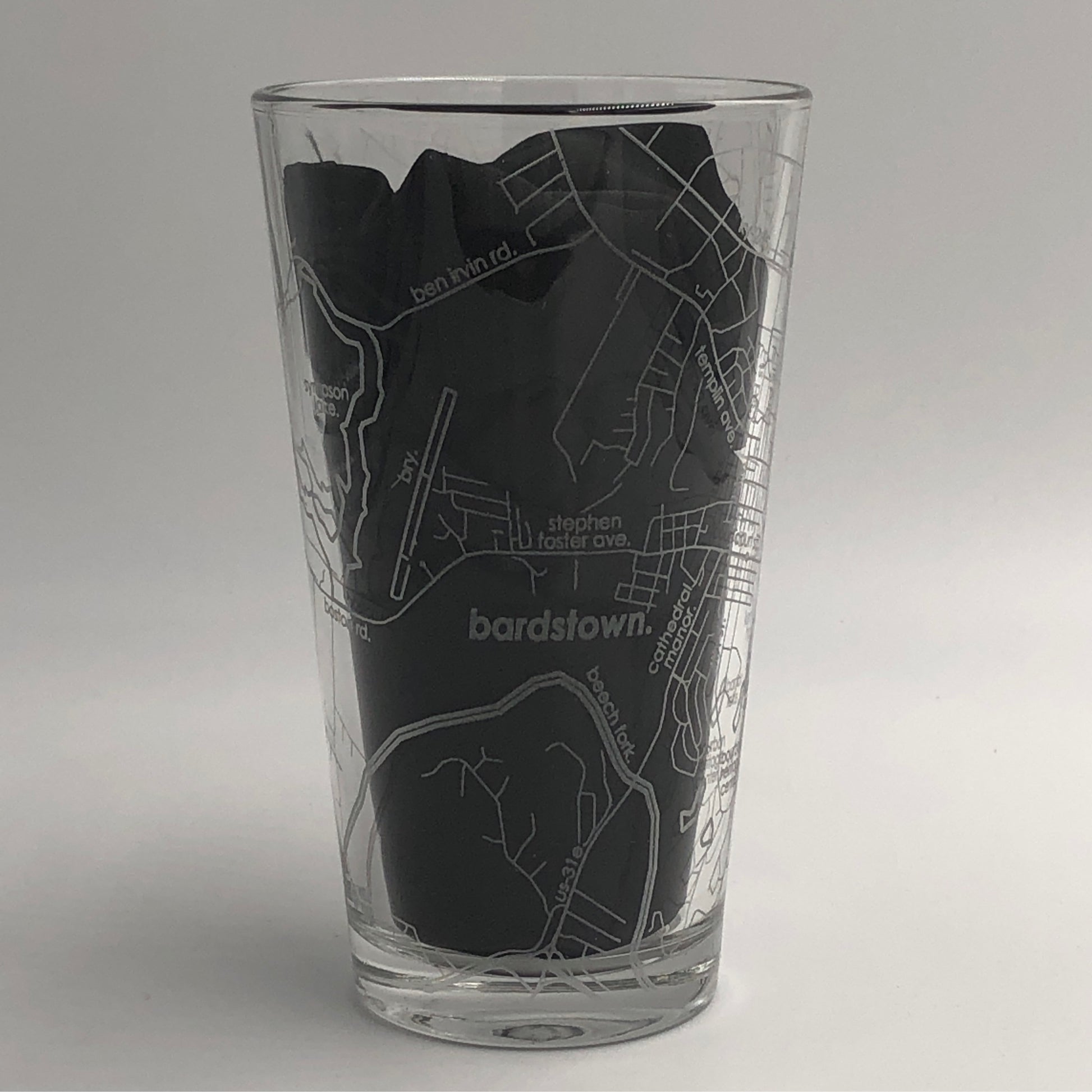 Bardstown Map 16oz Pint Glass