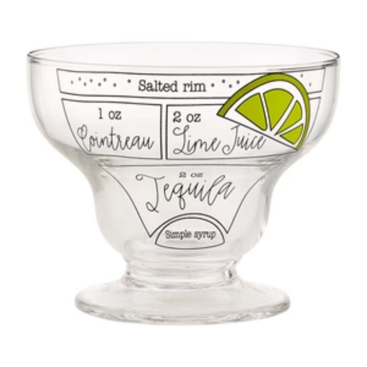 Stemless Ingredient Margarita Glass