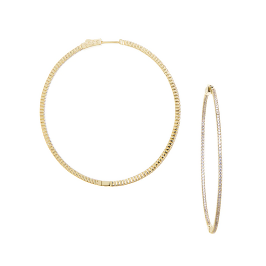 Sterling Half Hoop