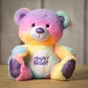 Rainbow Sherbet Happy Birthday Bear