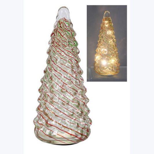 Glass Winter Whimsey LED Christmas Tree