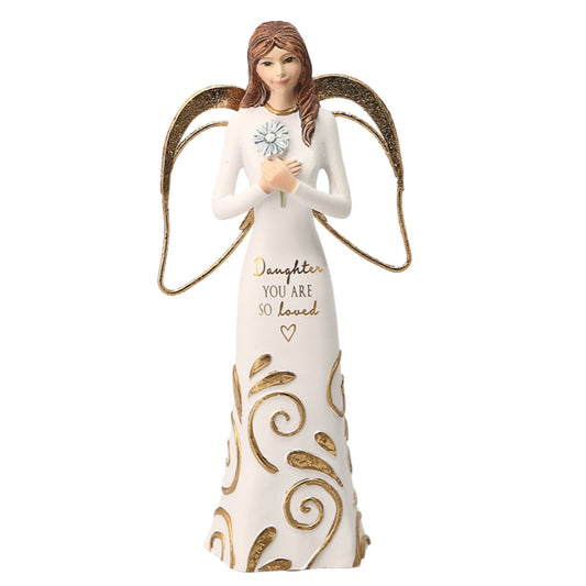 Daughter Angel With Flower Figurine