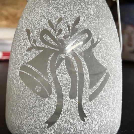 Frosted Glass Candle Holder Jar