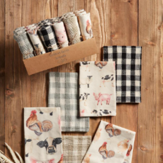 Mud Pie Cotton Farm Towels