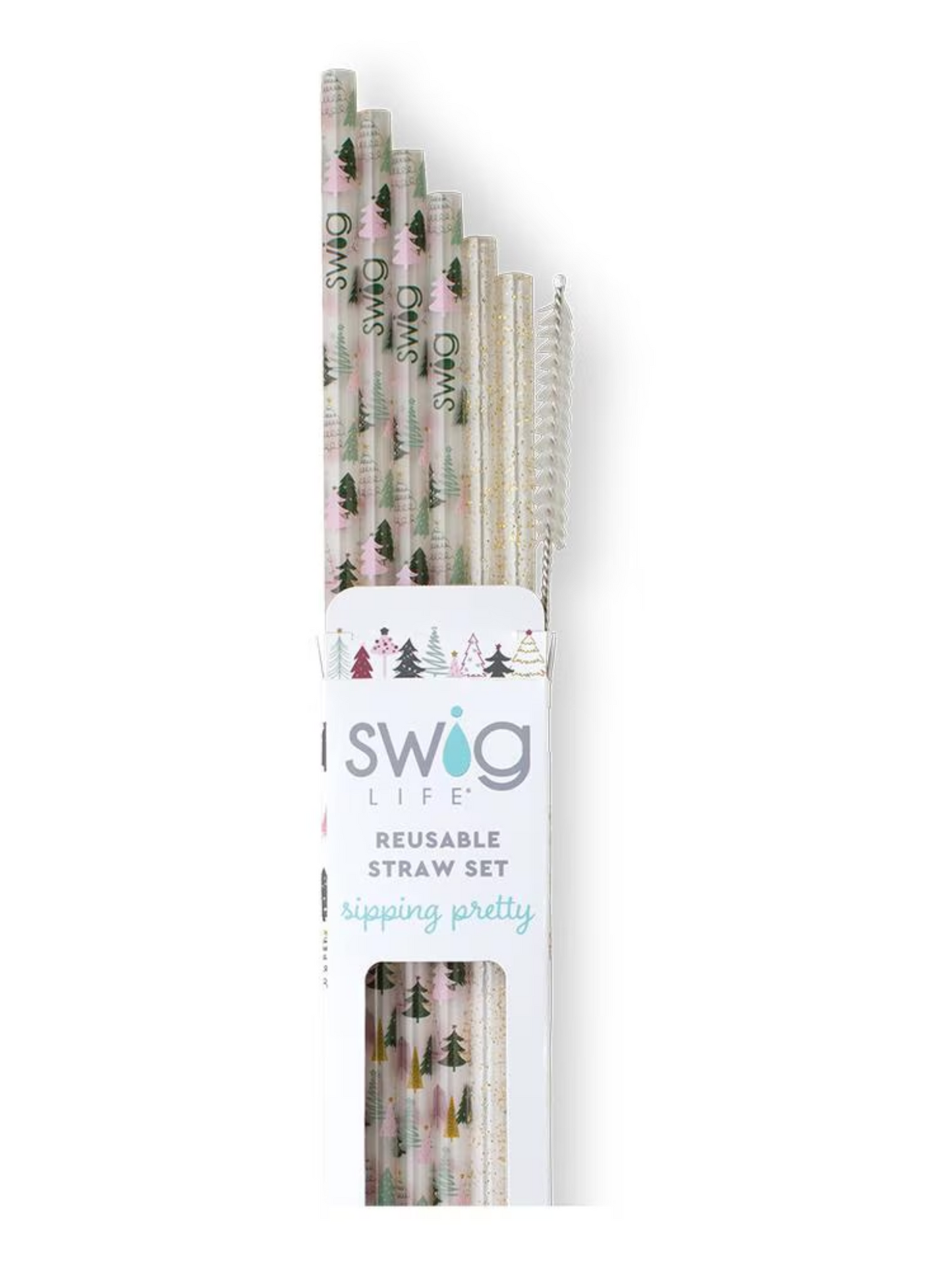 Swig Reusable Straws + Cleaning Brush