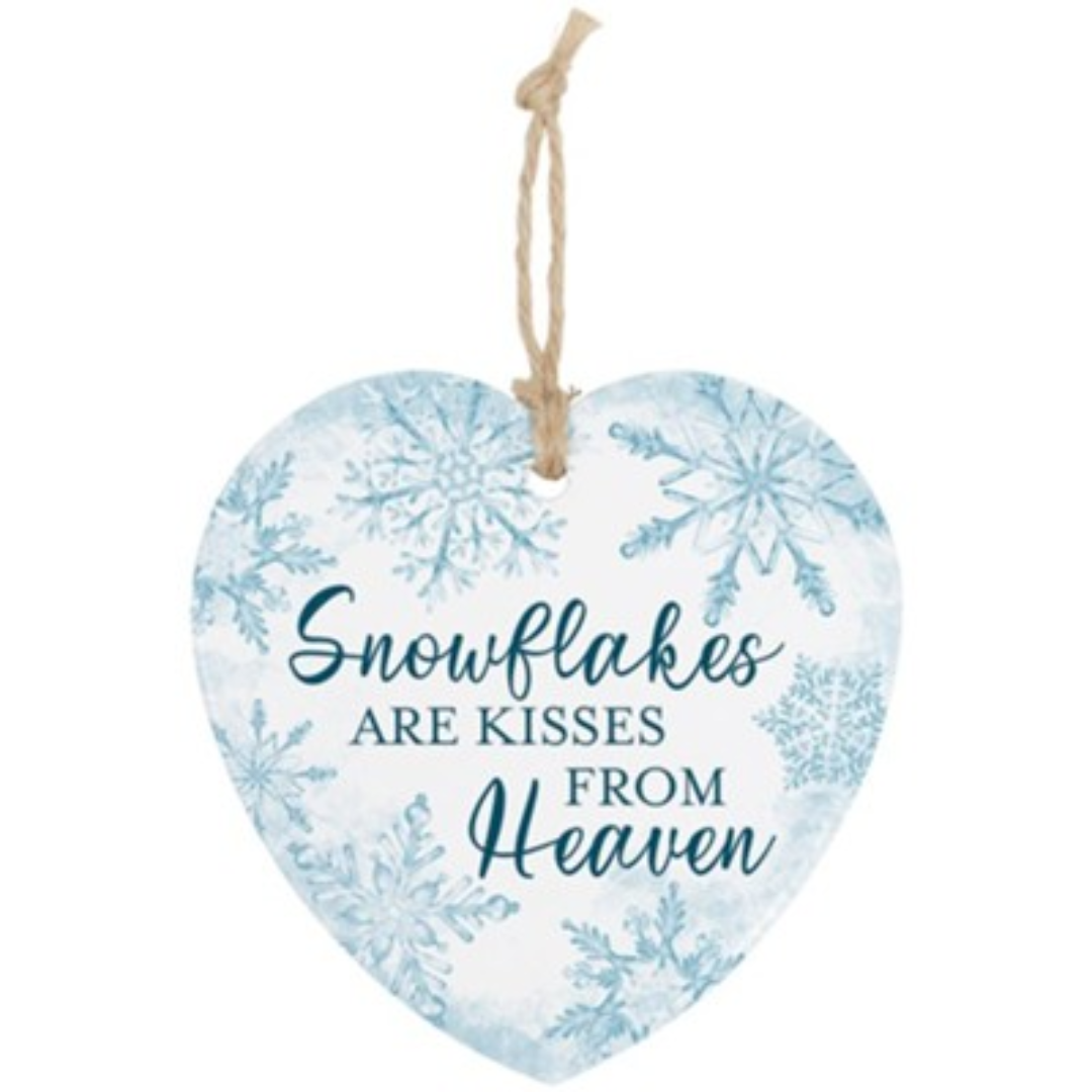 Ceramic Heart Ornament - Kisses From Heaven