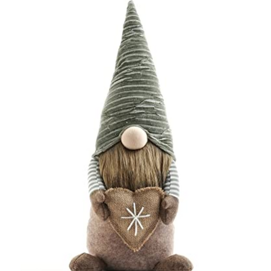 Christmas Standing Gnome with Heart