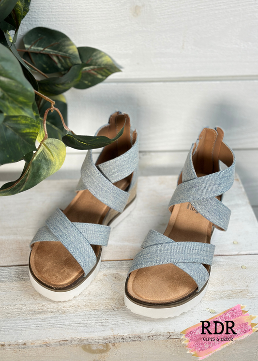 Corky's Blue Denim Double Dutch Wedge