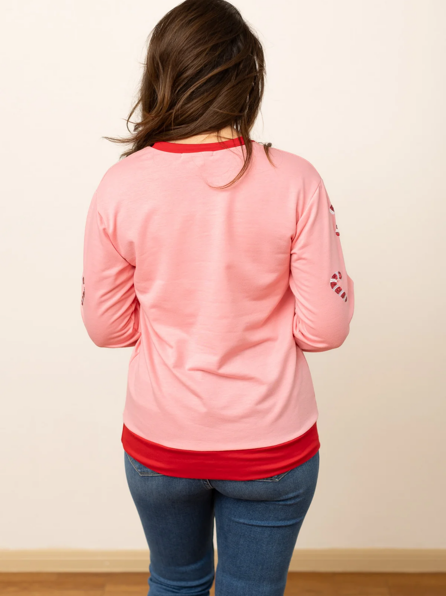 Southern Grace Pink Jolly But Twisted Sweatshirt