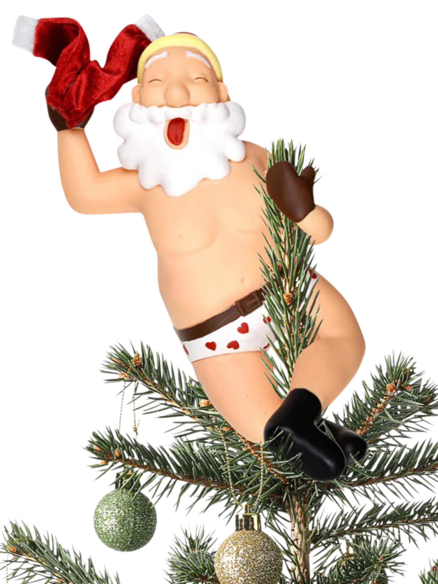 Tree Buddees Stripping Santa Tree Topper