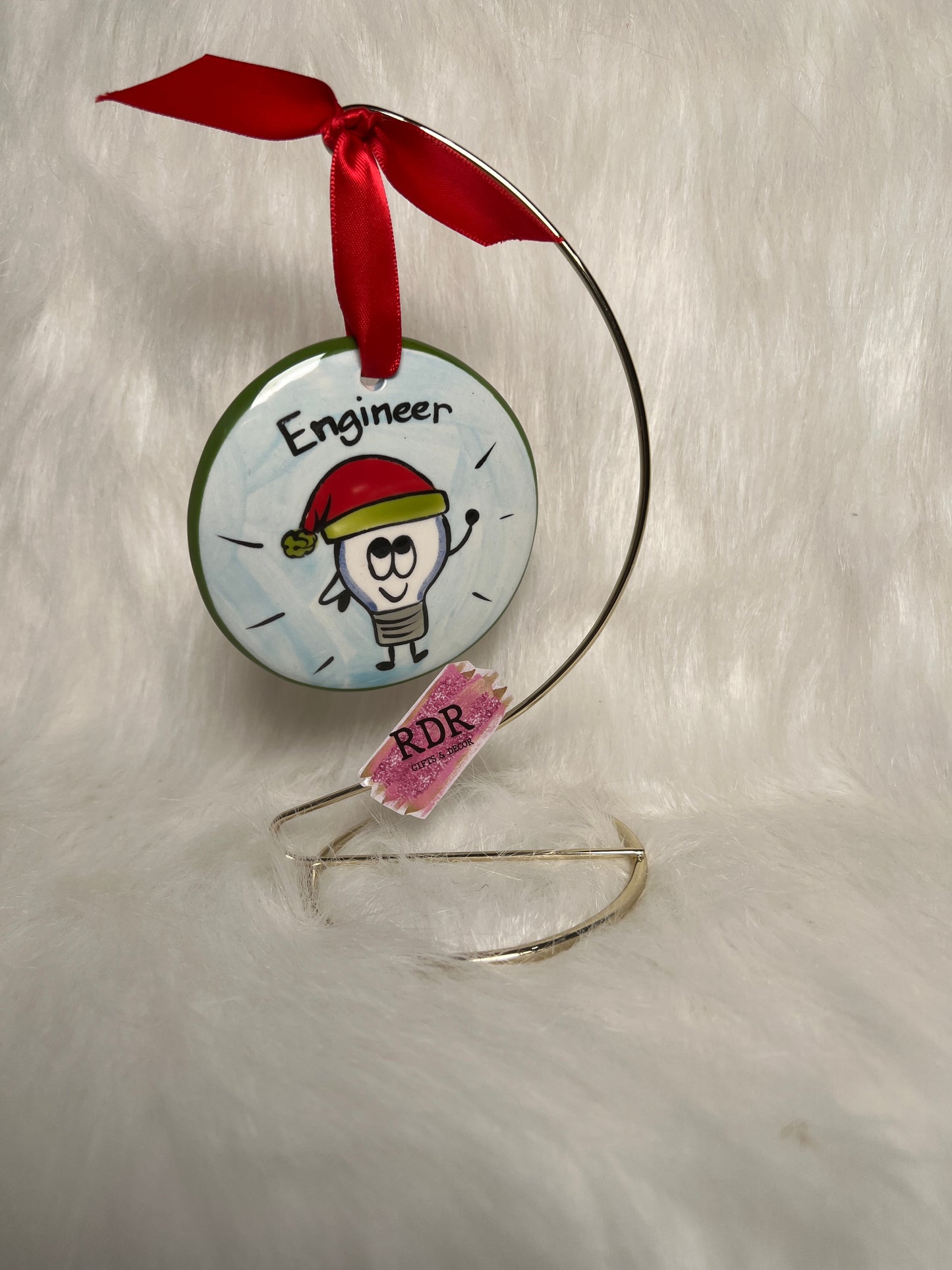 Nola Watkins Occupations Round Hand Painted Ornament