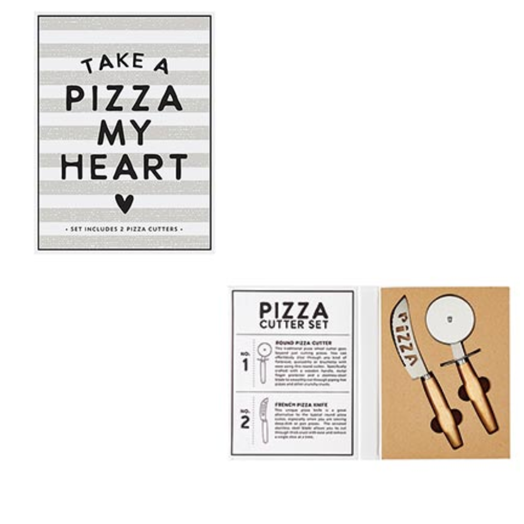 Take A Pizza My Heart Book Box Pizza Cutters