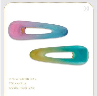 Arielle Hair Clip Set Purple/Green