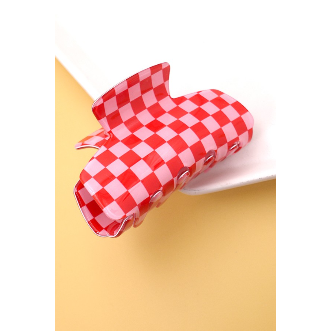 Retro Swirl, Heart or Checkered Claw Clip