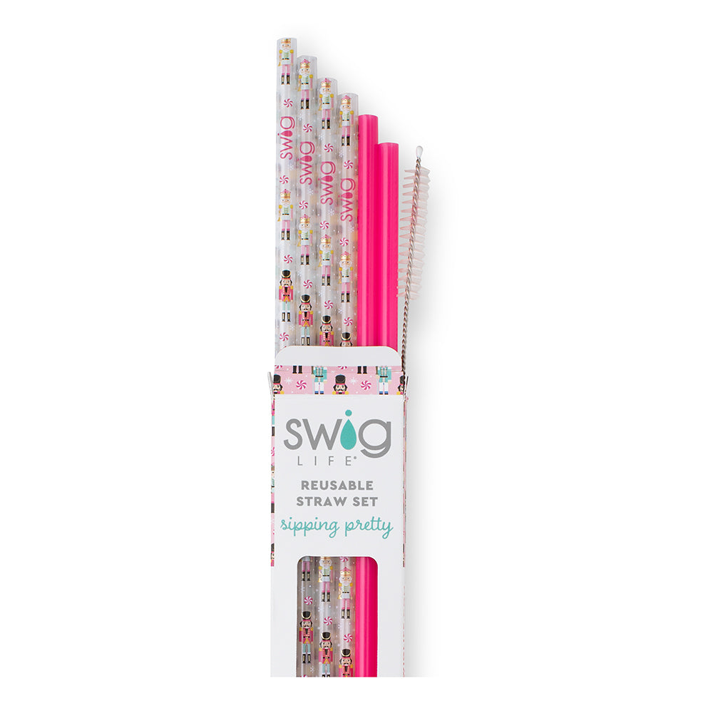 Swig Reusable Straws + Cleaning Brush