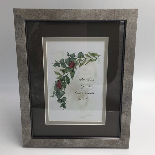 Amazing Grace Framed Blessing Floral Art