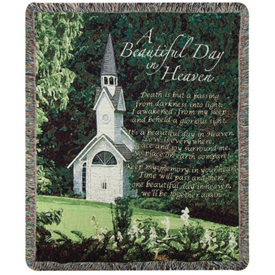 A Beautiful Day In Heaven Tapestry Throw