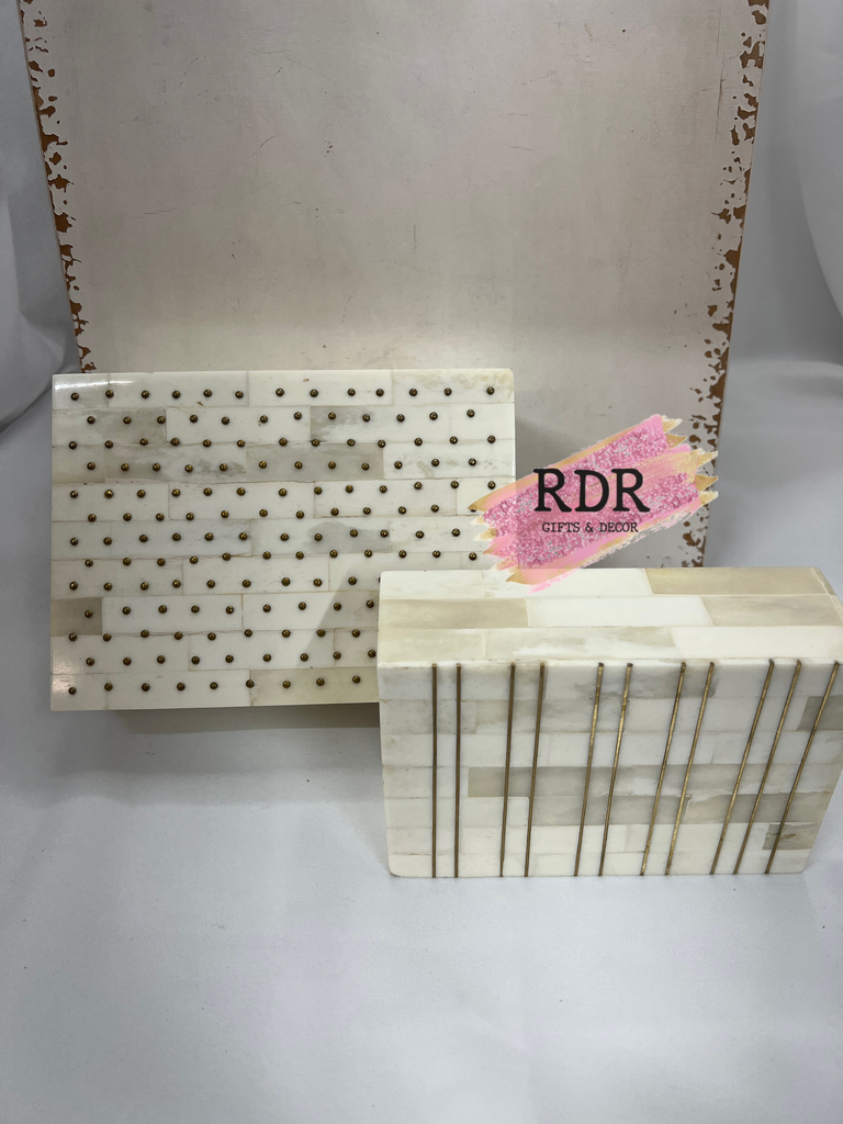 Ivory Bone and Brass Jewelry Box