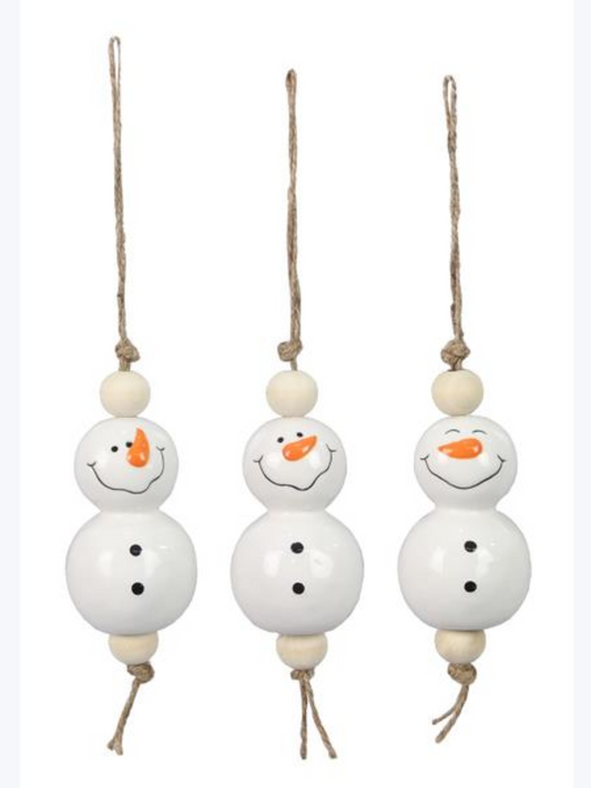 Ceramic Snowman Ornaments