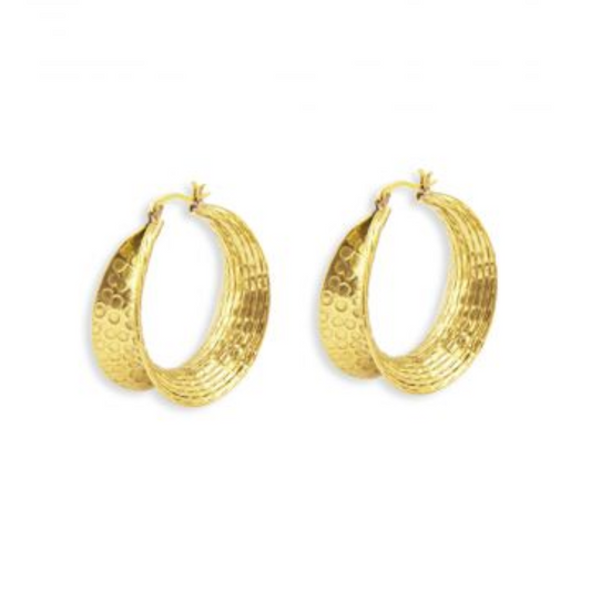 Bundled Sun Rays Gold Tone Earrings