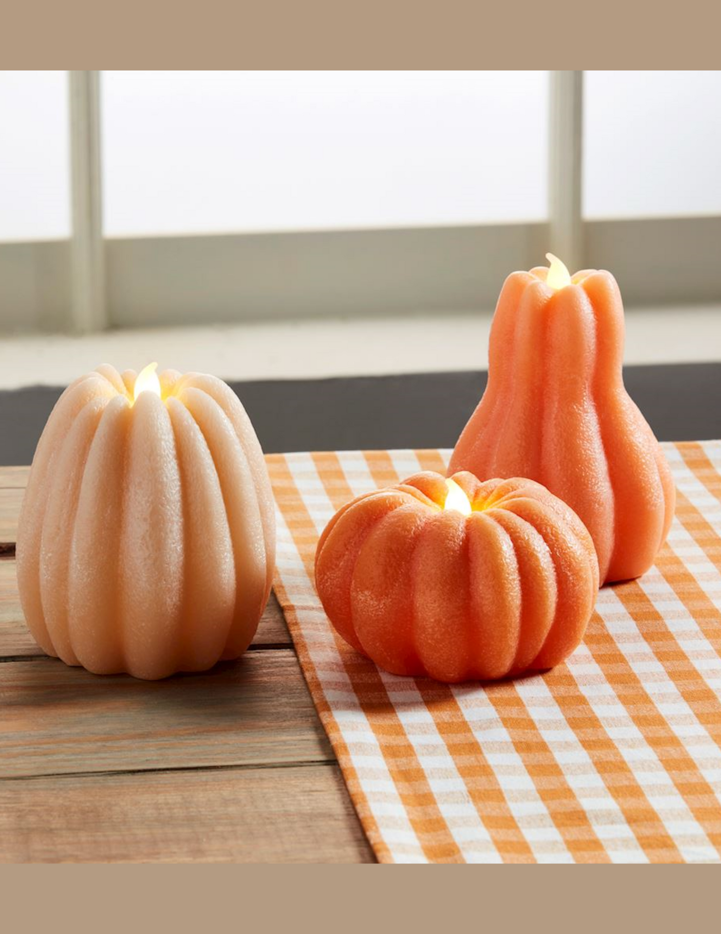 Mud Pie Light Flameless Candle, Light Orange