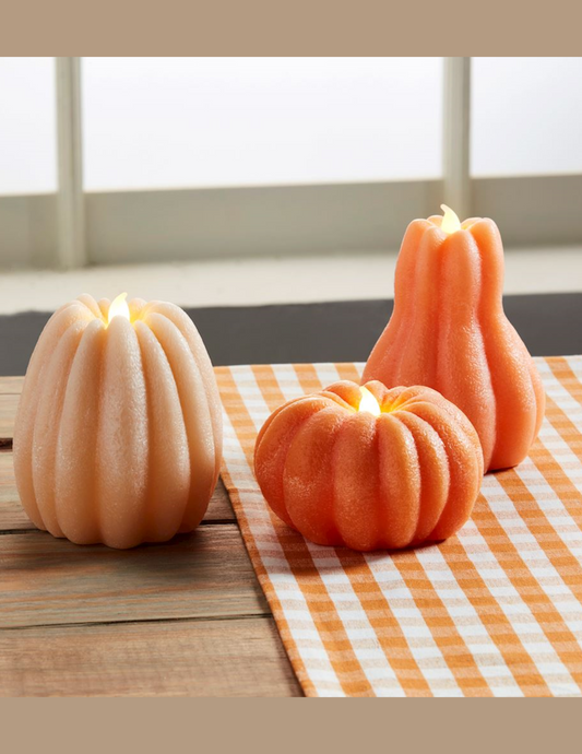 Mud Pie Light Flameless Candle, Light Orange