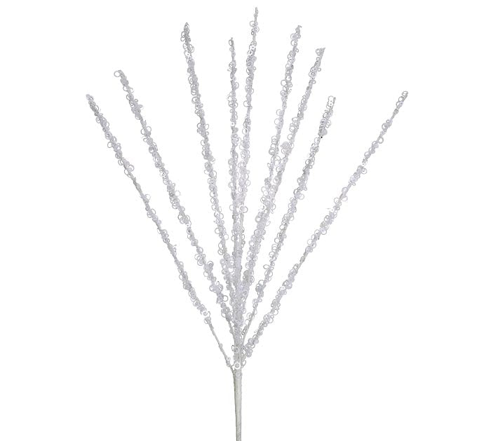 White Iridescent Circles Stem