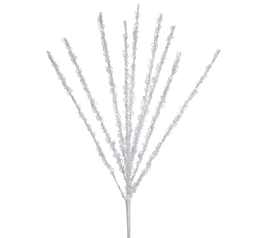 White Iridescent Circles Stem