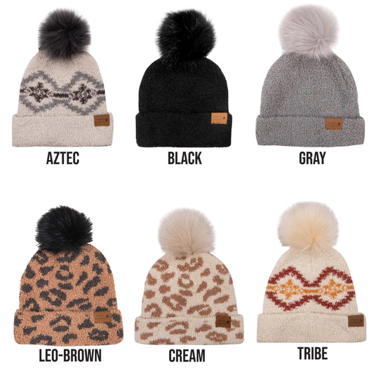 Simply Southern Fuzzy Beanies With Pom