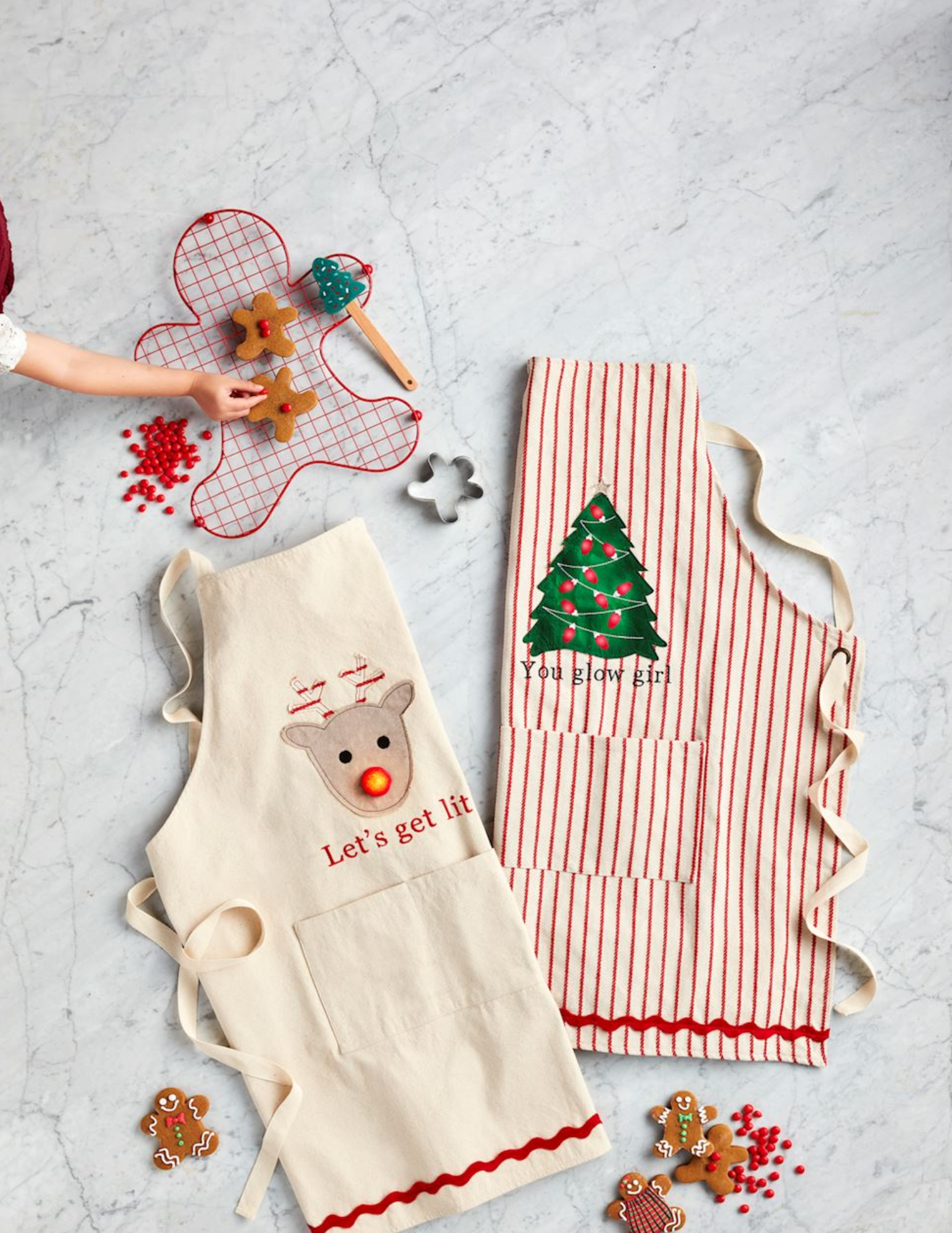 Mud Pie Reindeer LED Apron