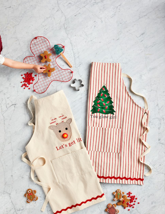 Mud Pie Reindeer LED Apron