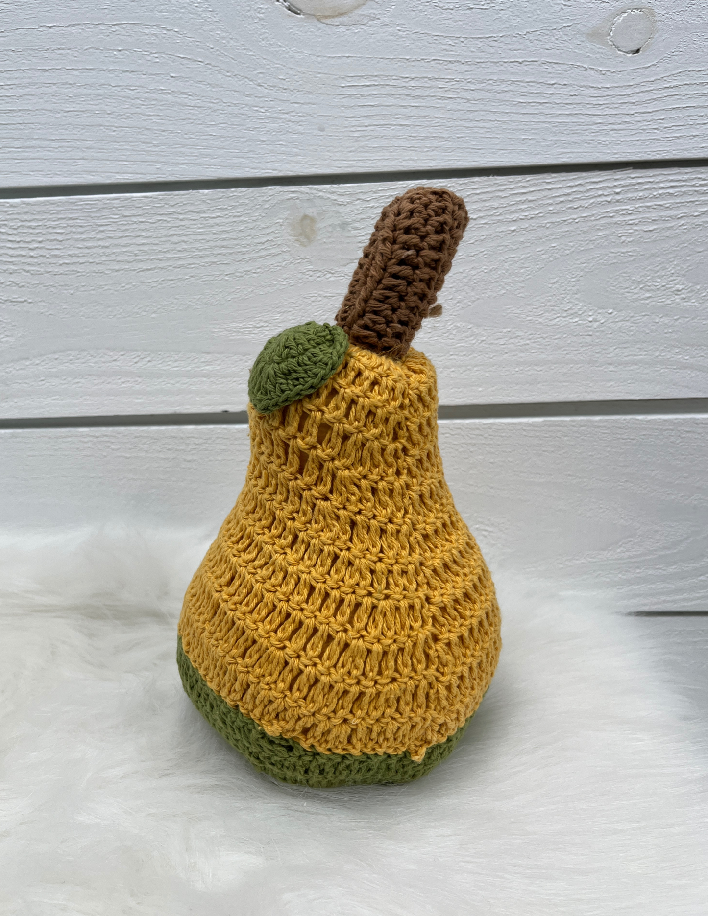 Mud Pie Crochet LG Gourd Stuffed Pumpkins