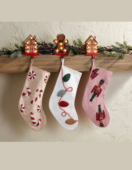 Mud Pie Beaded Xmas Stockings