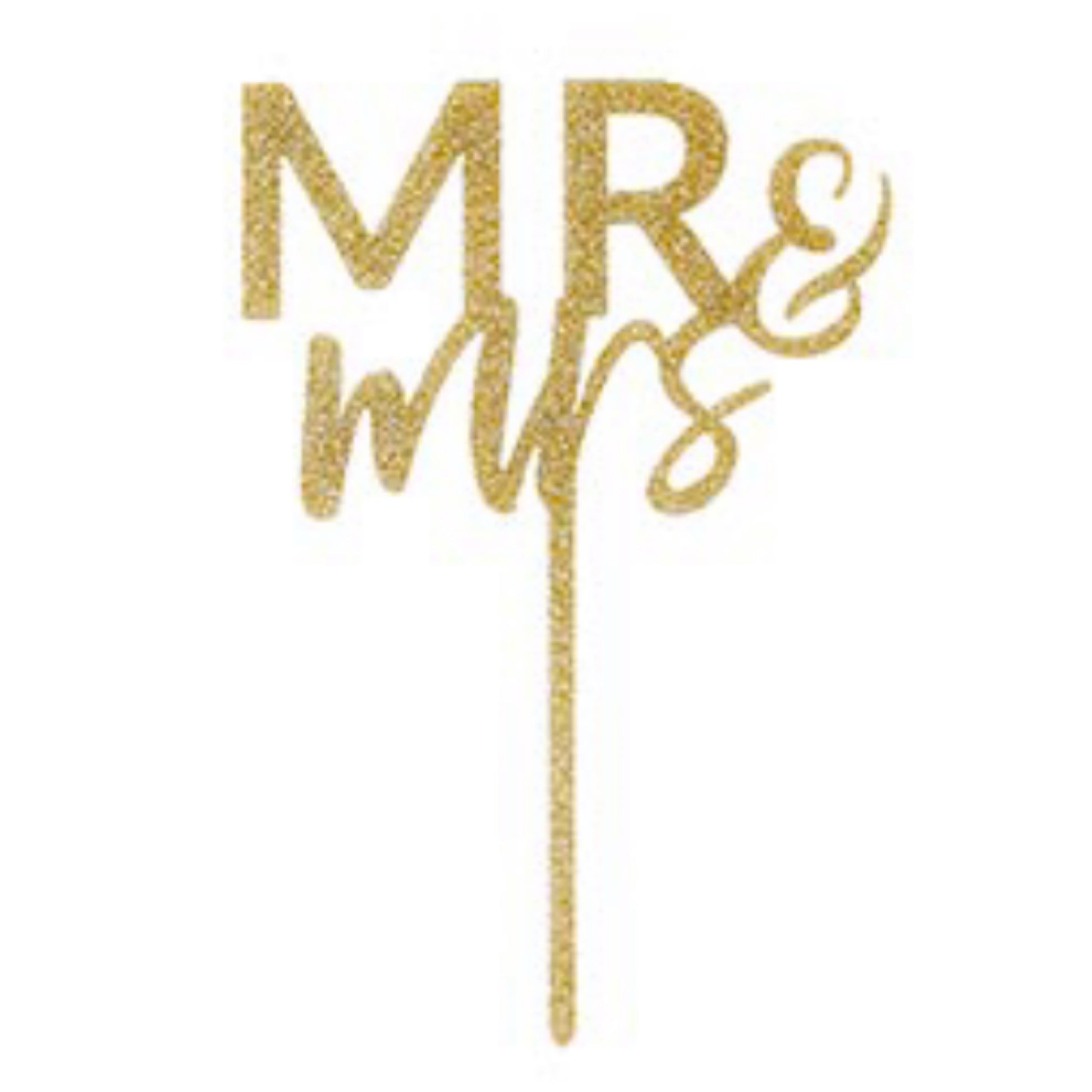 Mr & Mrs Acrylic Cake Topper