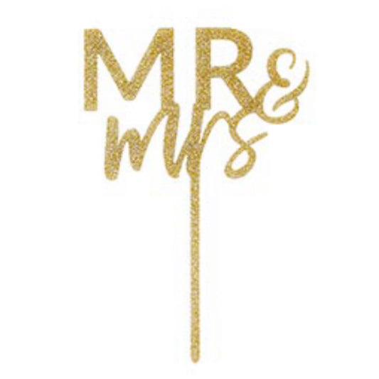 Mr & Mrs Acrylic Cake Topper