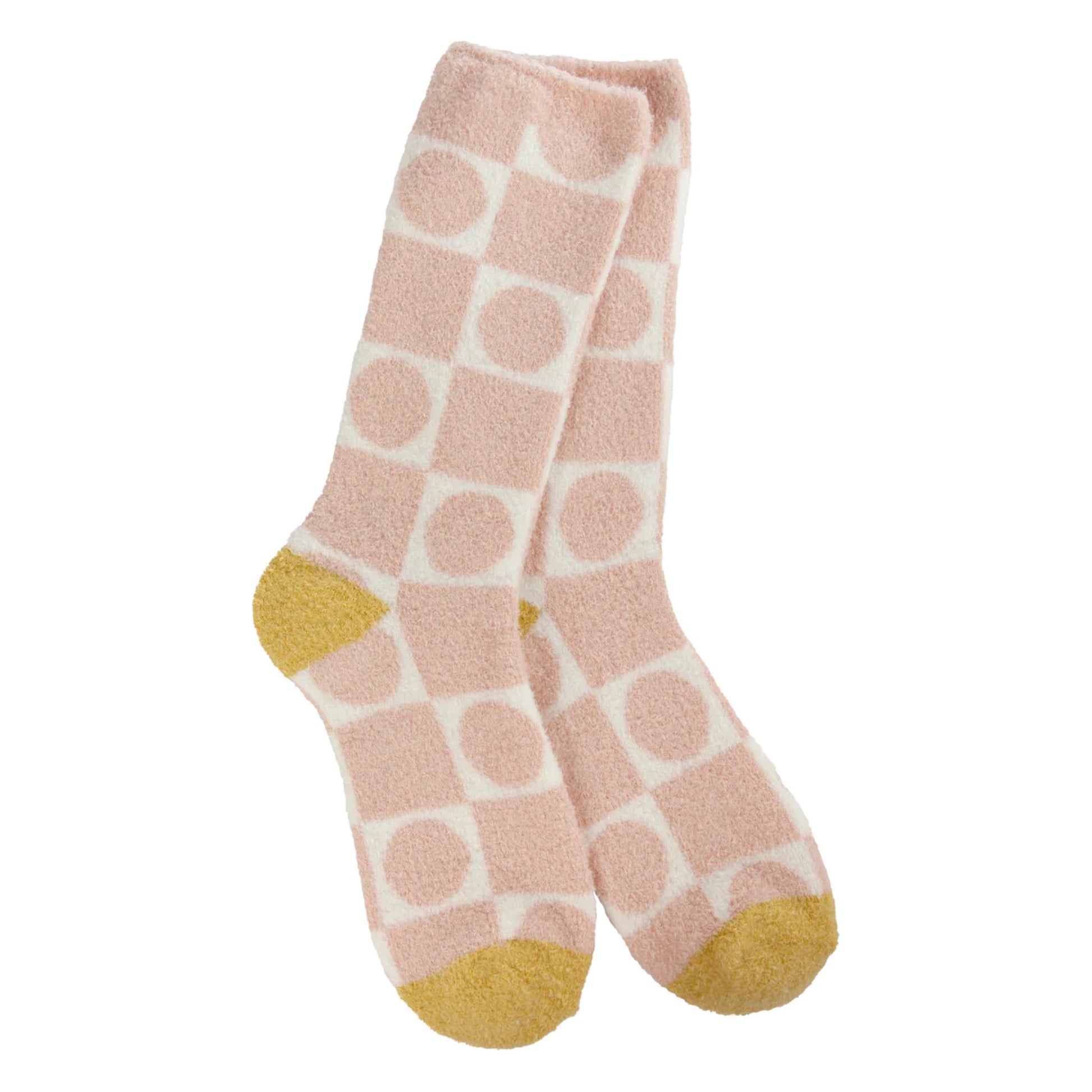 Cozy Collection Fuzzy Socks-Geometric Rose