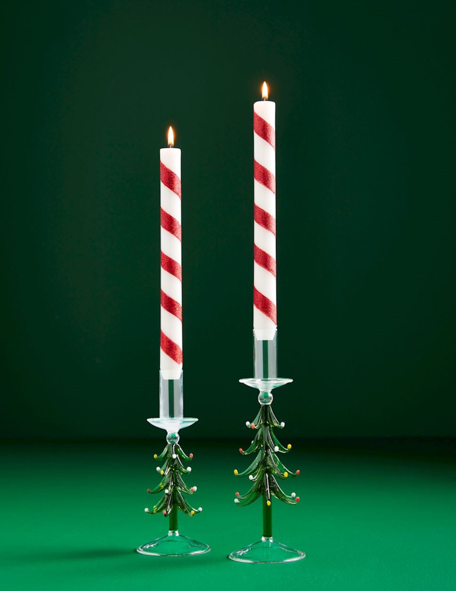 Mud Pie Glass Tree Taper Holder