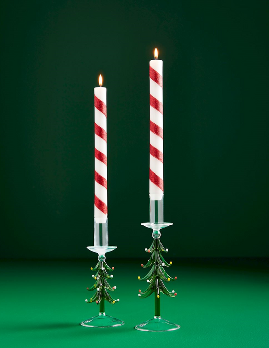 Mud Pie Glass Tree Taper Holder