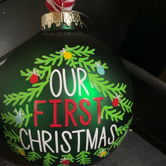 First Christmas Tree Glass Ball Ornament
