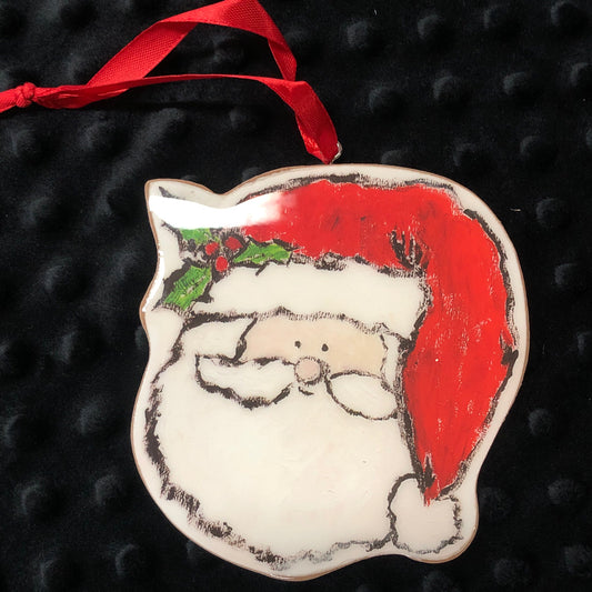 Santa Ornament With Gloss Finish