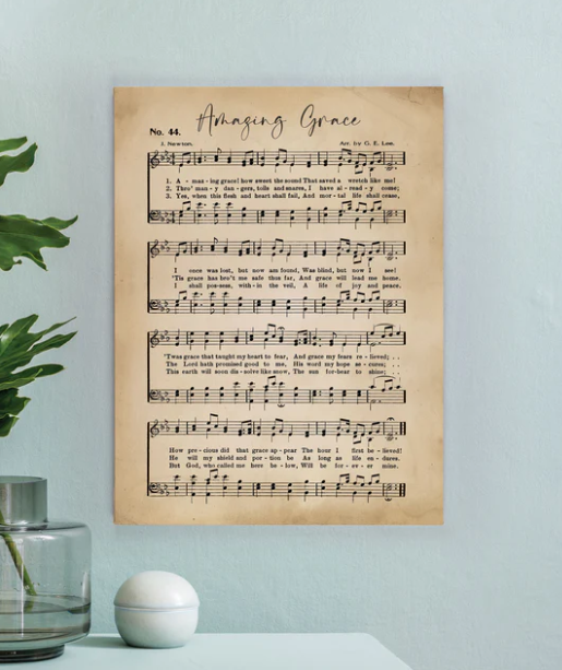 Amazing Grace Hymn Canvas