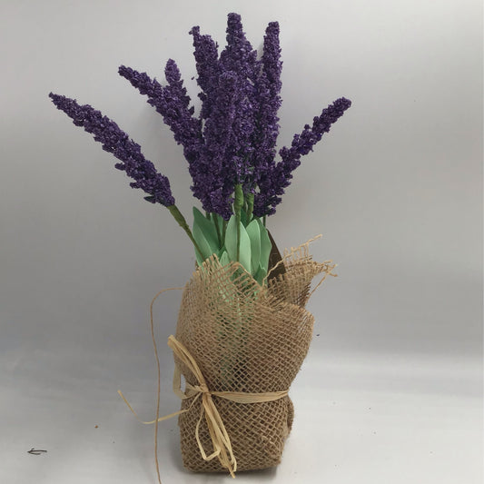 Lavender Wrapped In Burlap