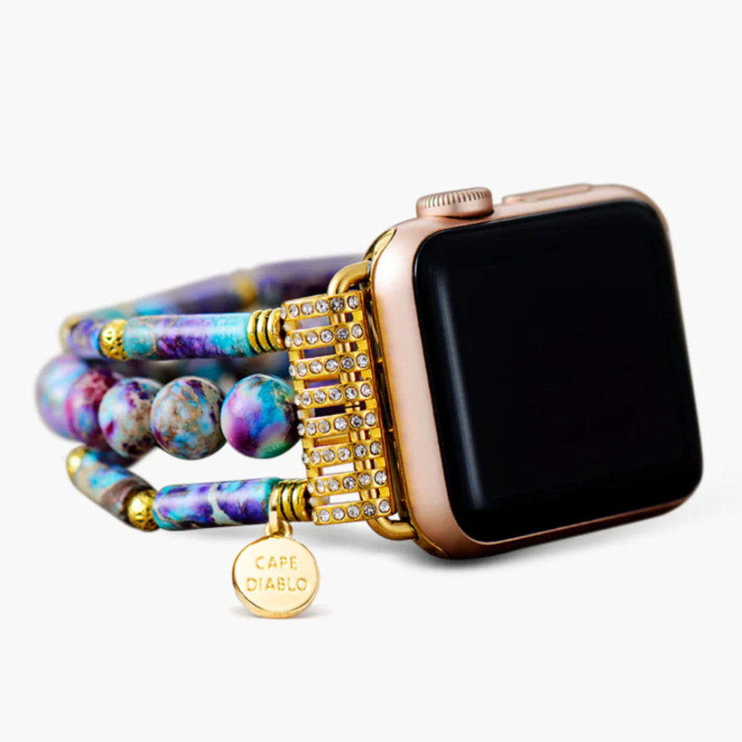 Cape Diablo Periwinkle Jasper Stretch Apple Watch Strap