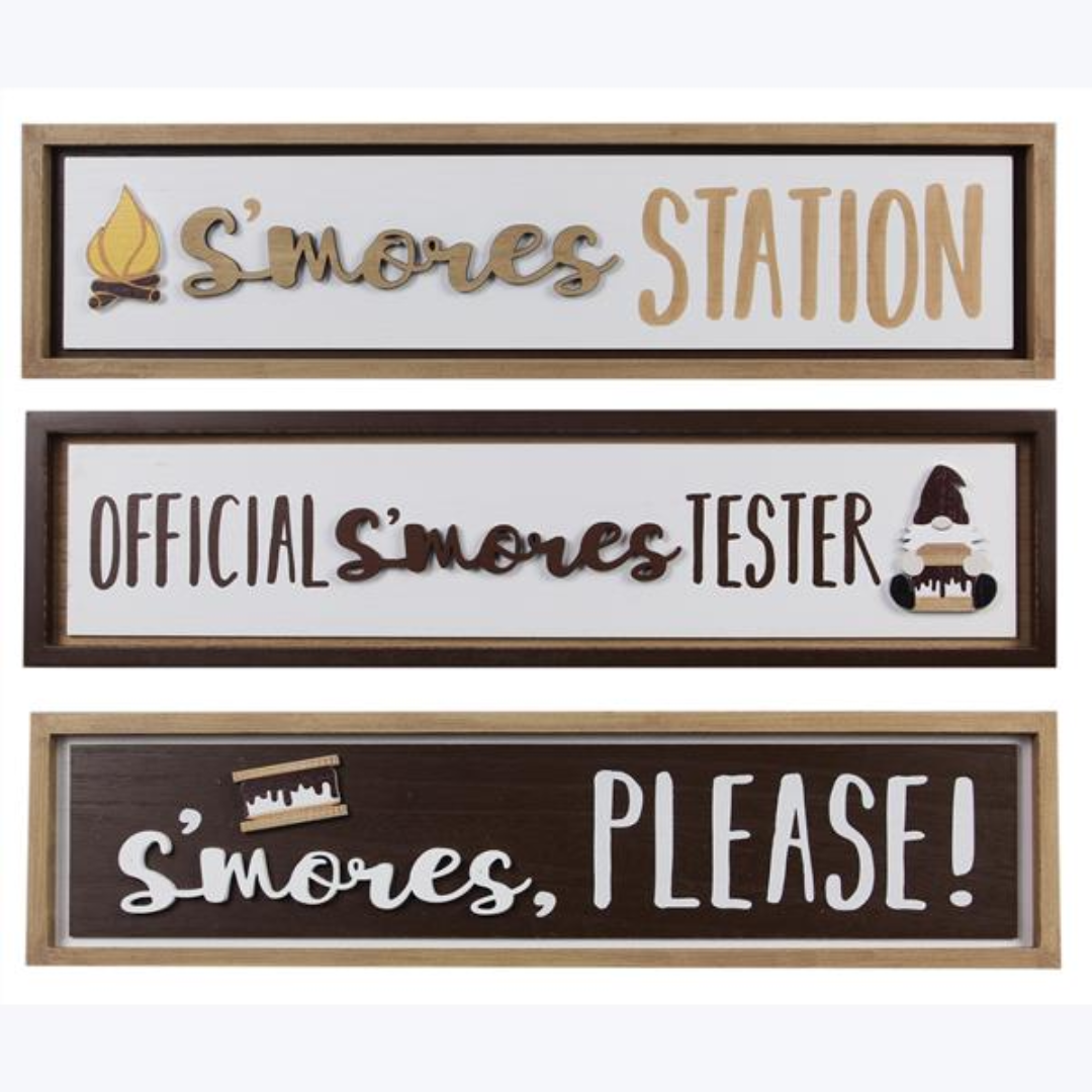 Wood Framed S'more Wall Decor