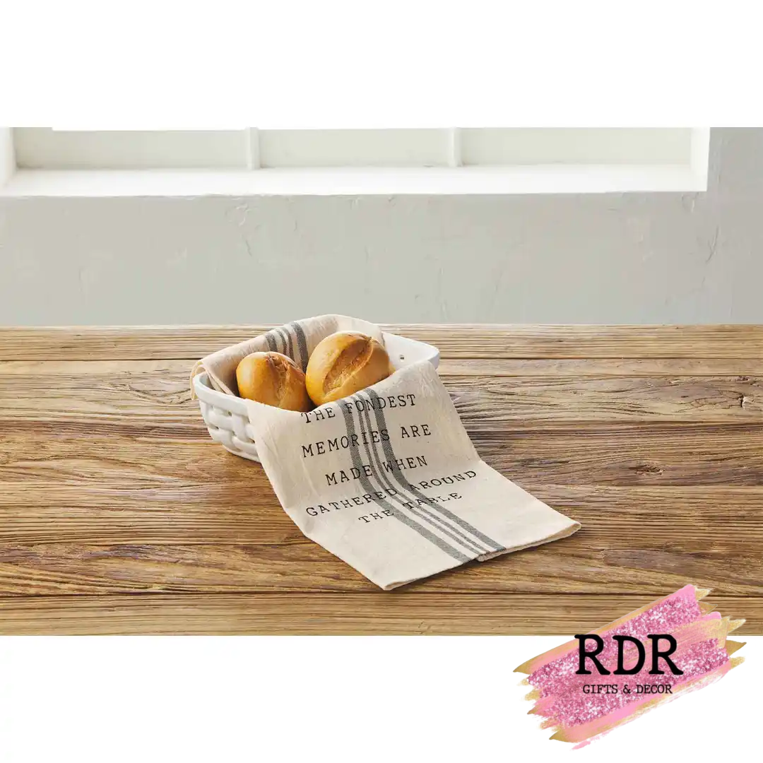 Ceramic Basket and Towel Set