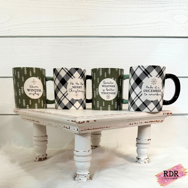 Evergreen Christmas Mugs